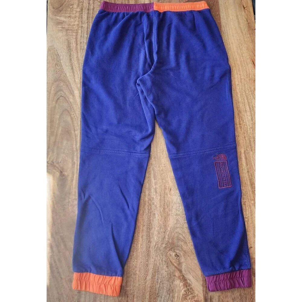 The North Face Rage Pants Mens Medium Blue Fleece Joggers Hiking Colorblock